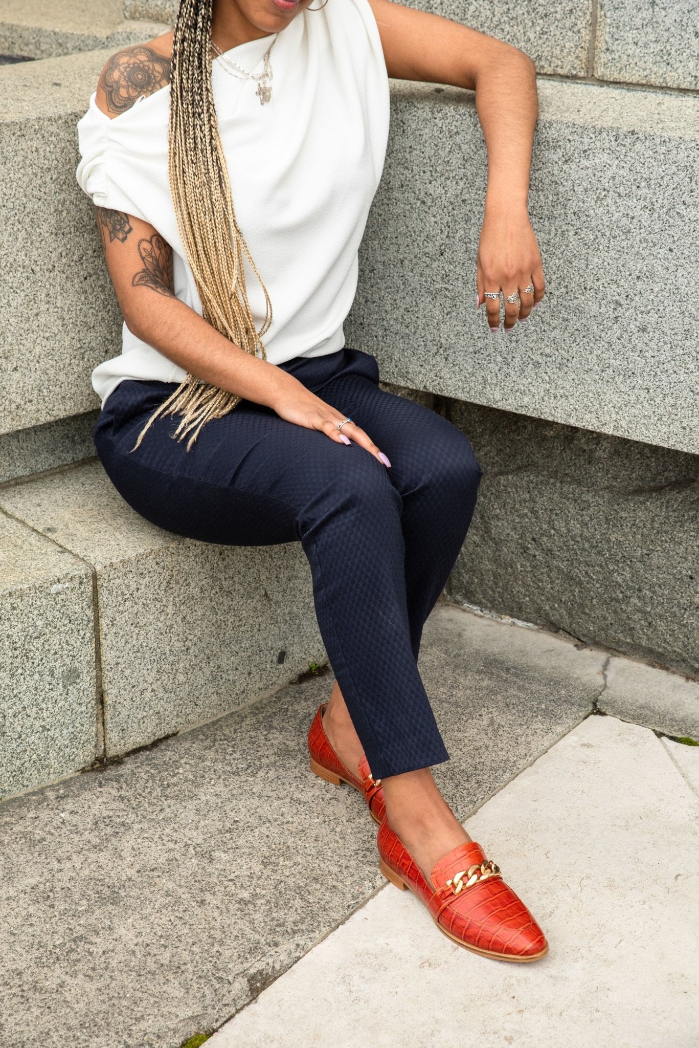 Lux Loafer Terracotta Flats by Sole Shoes NZ F12-35