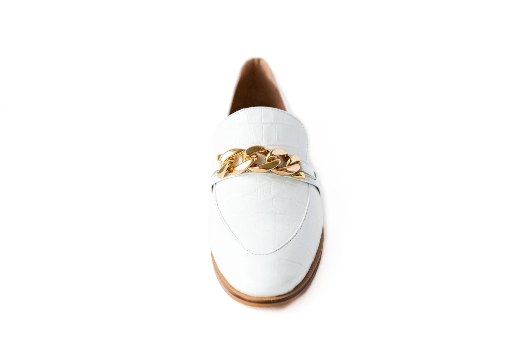 Lux Loafer White Flats by Sole Shoes NZ F11-35