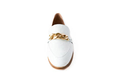 Lux Loafer White Flats by Sole Shoes NZ F11-35