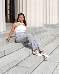 Lux Loafer White Flats by Sole Shoes NZ F11-35