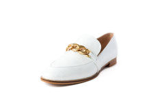 Lux Loafer White Flats by Sole Shoes NZ F11-35