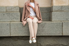 Lux Loafer White Flats by Sole Shoes NZ F11-35