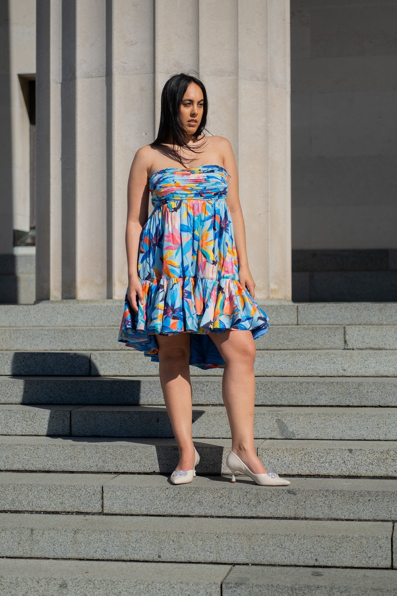 Macy Kitten Heel Cream Heels by Sole Shoes NZ H30C-36