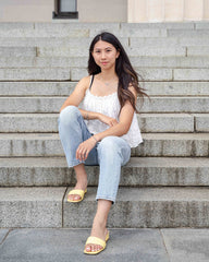 Marbella Sandal Buttermilk Flats by Sole Shoes NZ F18-36