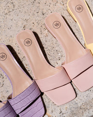 Marbella Sandal Pink Flats by Sole Shoes NZ F18-36