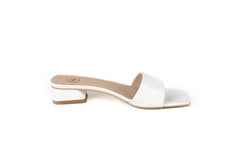 Marbella Sandal White Flats by Sole Shoes NZ F18-36