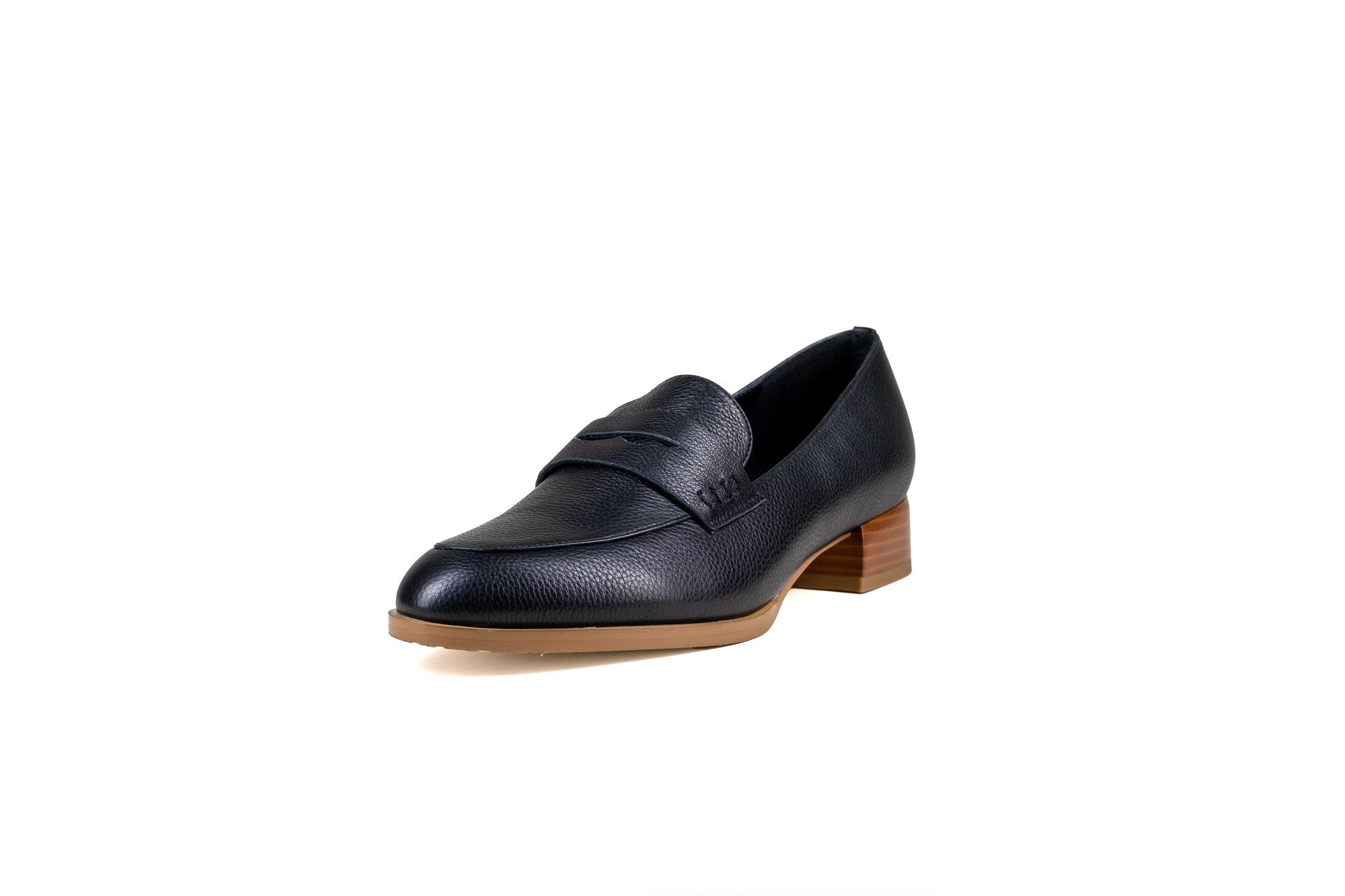 Marcel Leather Loafer Black Flats by Sole Shoes NZ F24-36