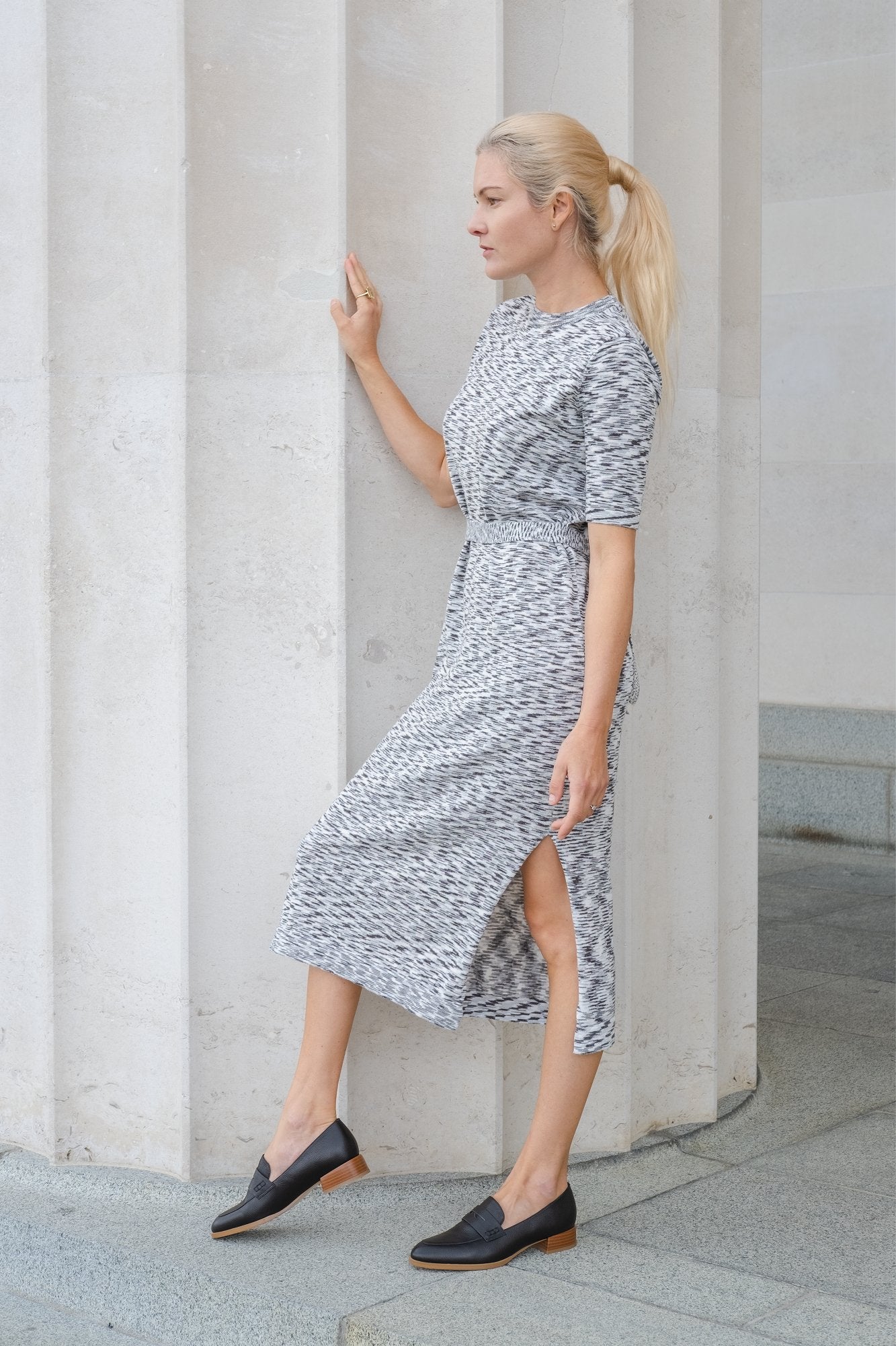 Marcel Leather Loafer Black Flats by Sole Shoes NZ F24-36