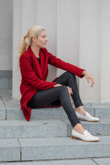 Marcel Leather Loafer Bone Flats by Sole Shoes NZ F24-36