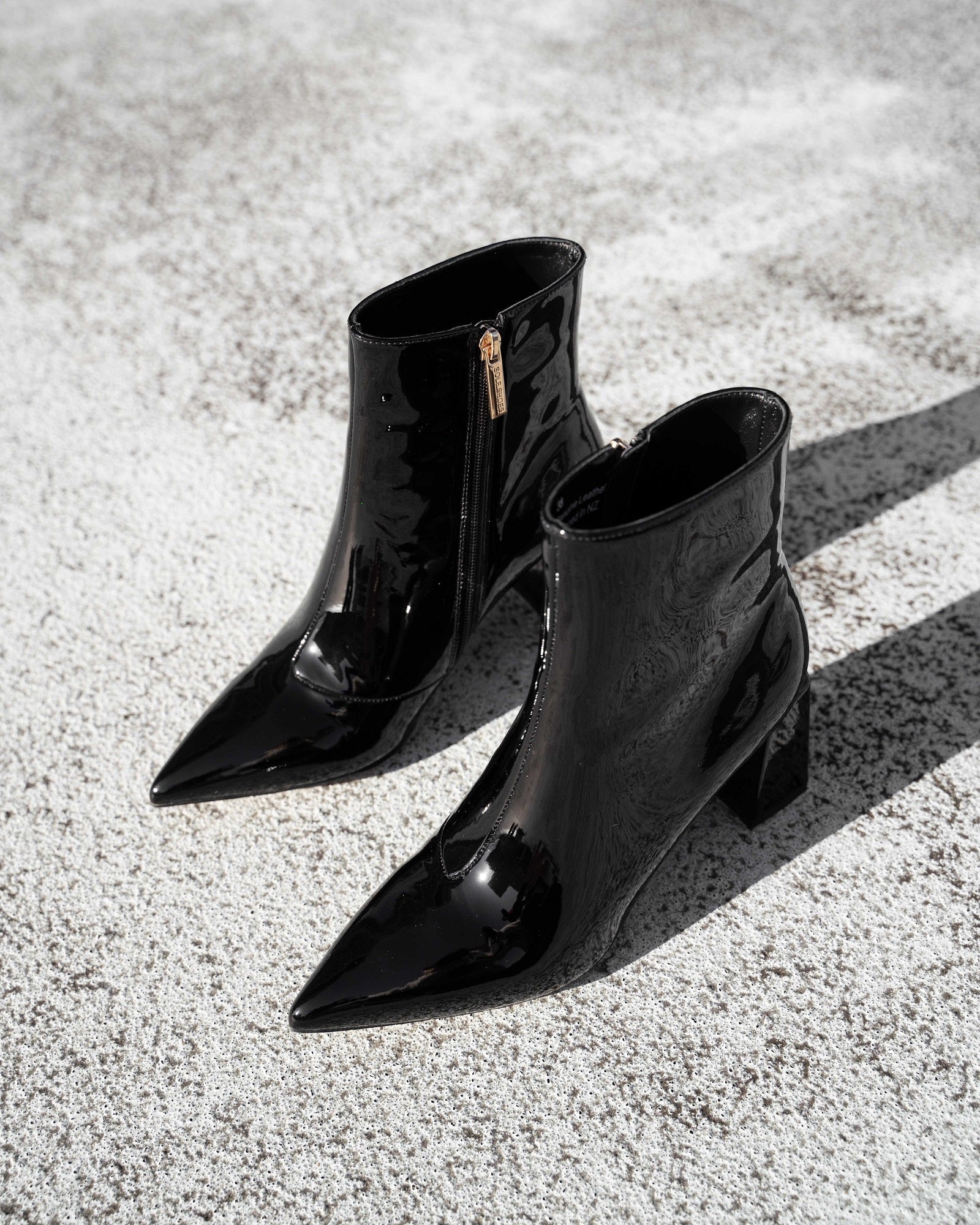 Nicola Ankle Boot Black Boots by Sole Shoes NZ AB16-36