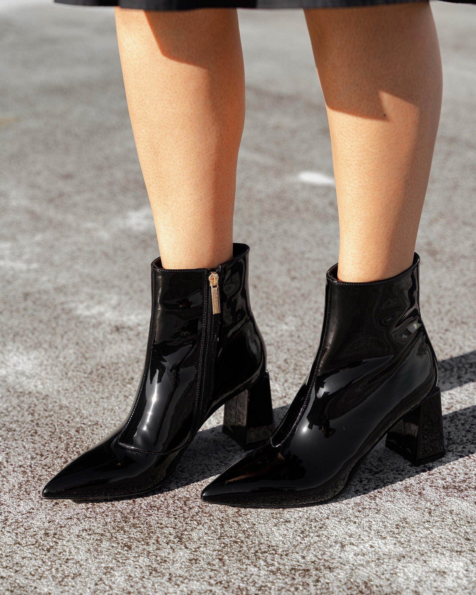 Nicola Ankle Boot Black Boots by Sole Shoes NZ AB16-36