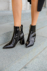 Nicola Ankle Boot Black Boots by Sole Shoes NZ AB16-36