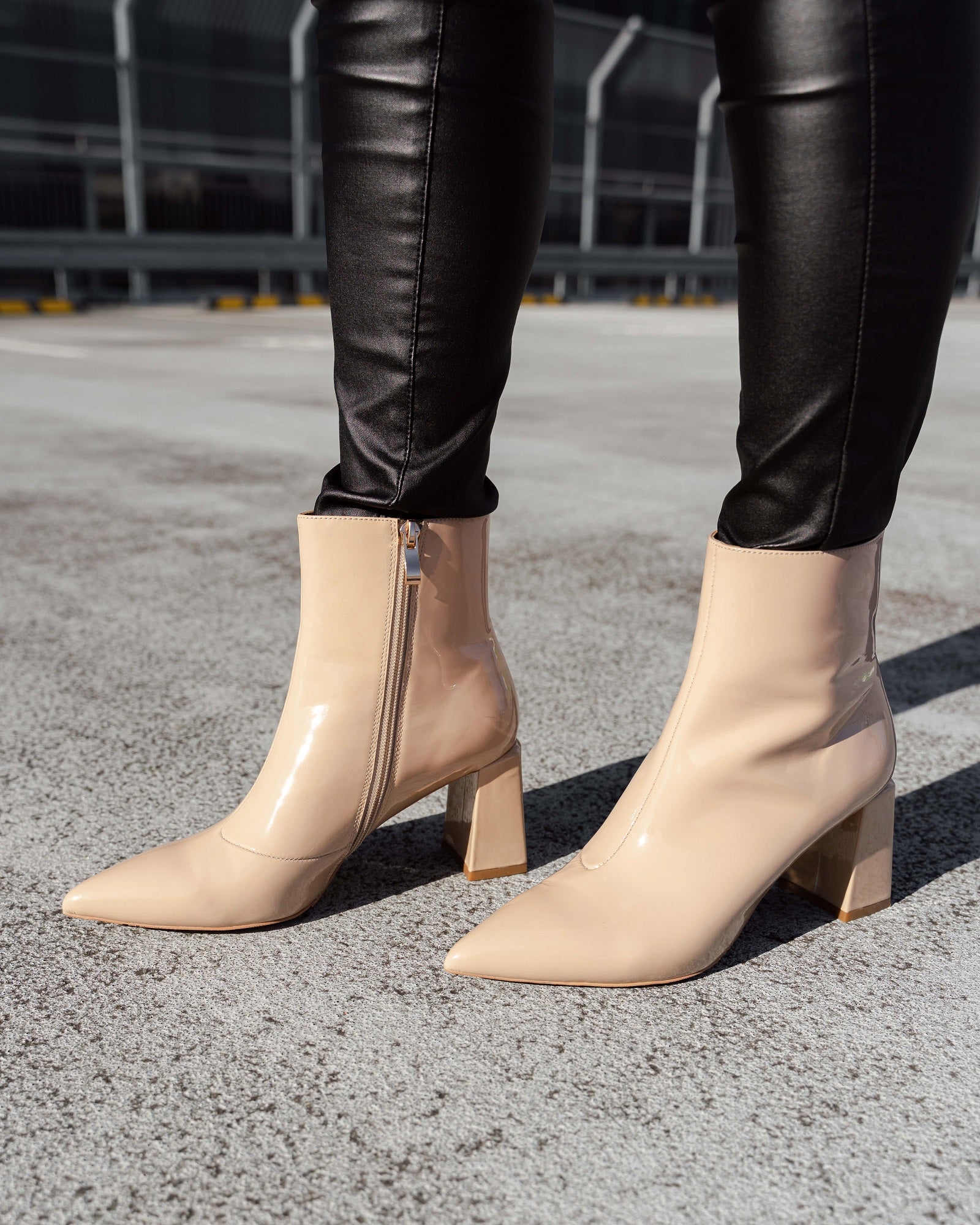 Nicola Ankle Boot Nude Boots by Sole Shoes NZ AB16-36