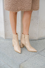 Nicola Ankle Boot Nude Boots by Sole Shoes NZ AB16-36