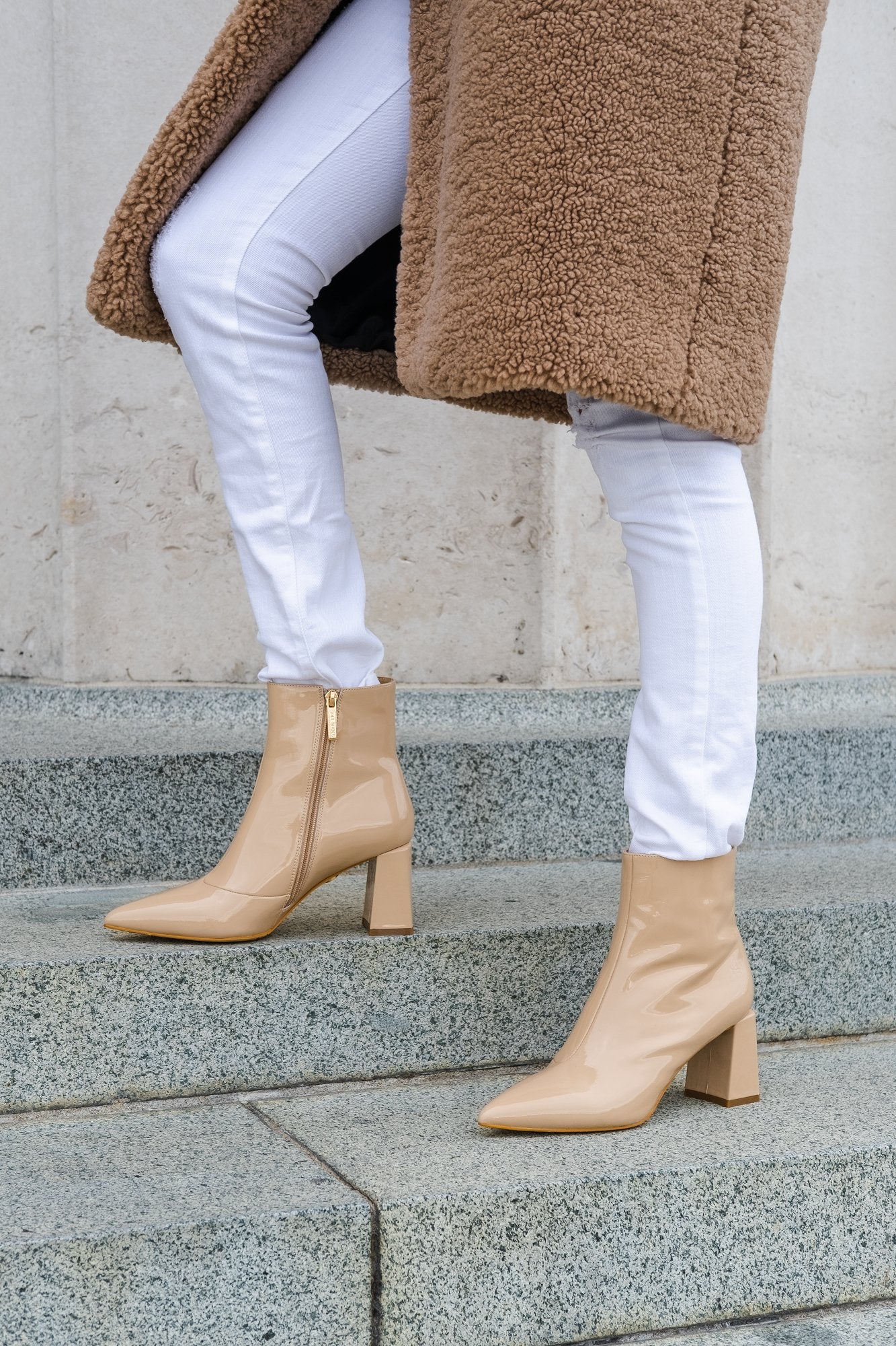 Nicola Ankle Boot Nude Boots by Sole Shoes NZ AB16-36