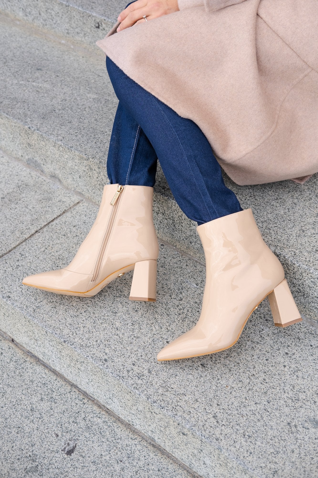 Nicola Ankle Boot Nude Boots by Sole Shoes NZ AB16-36