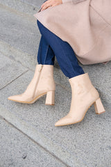 Nicola Ankle Boot Nude Boots by Sole Shoes NZ AB16-36