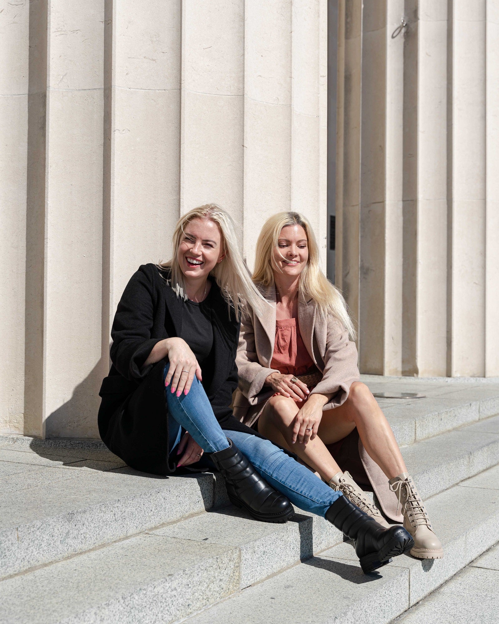 Olivia Combat Boot Black Boots by Sole Shoes NZ AB15-36