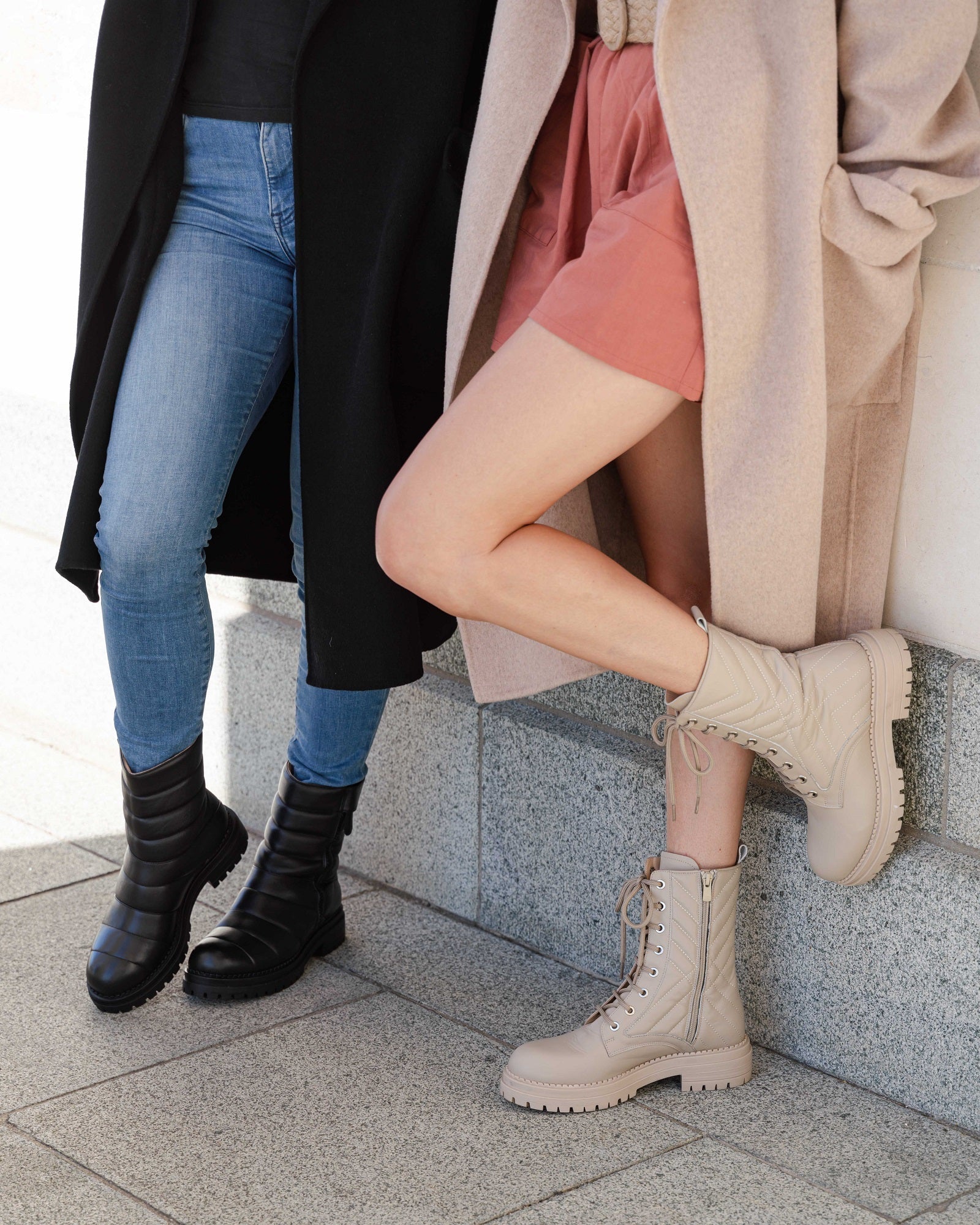 Olivia Combat Boot Black Boots by Sole Shoes NZ AB15-36