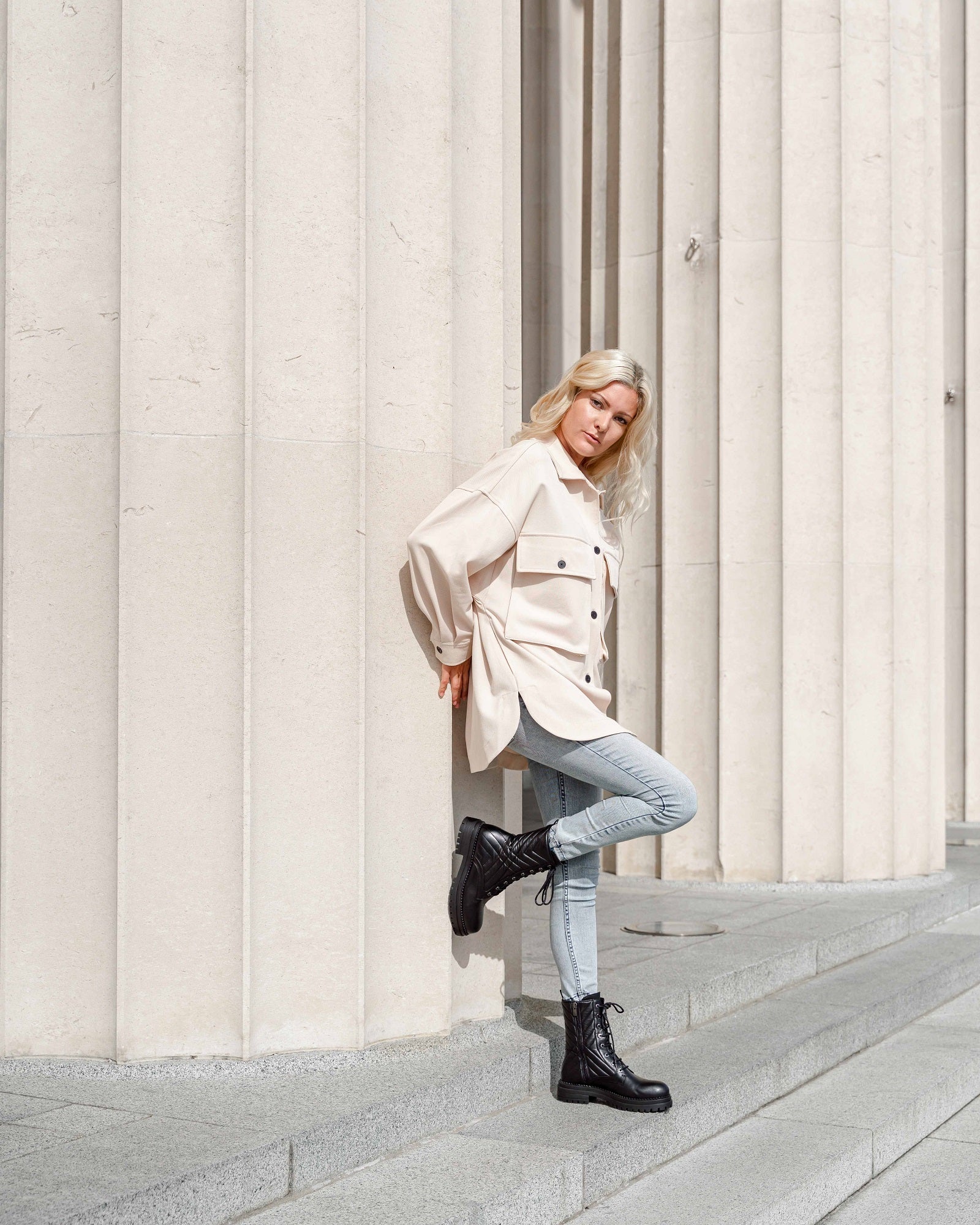 Riley Combat Boot Black Boots by Sole Shoes NZ AB13-36