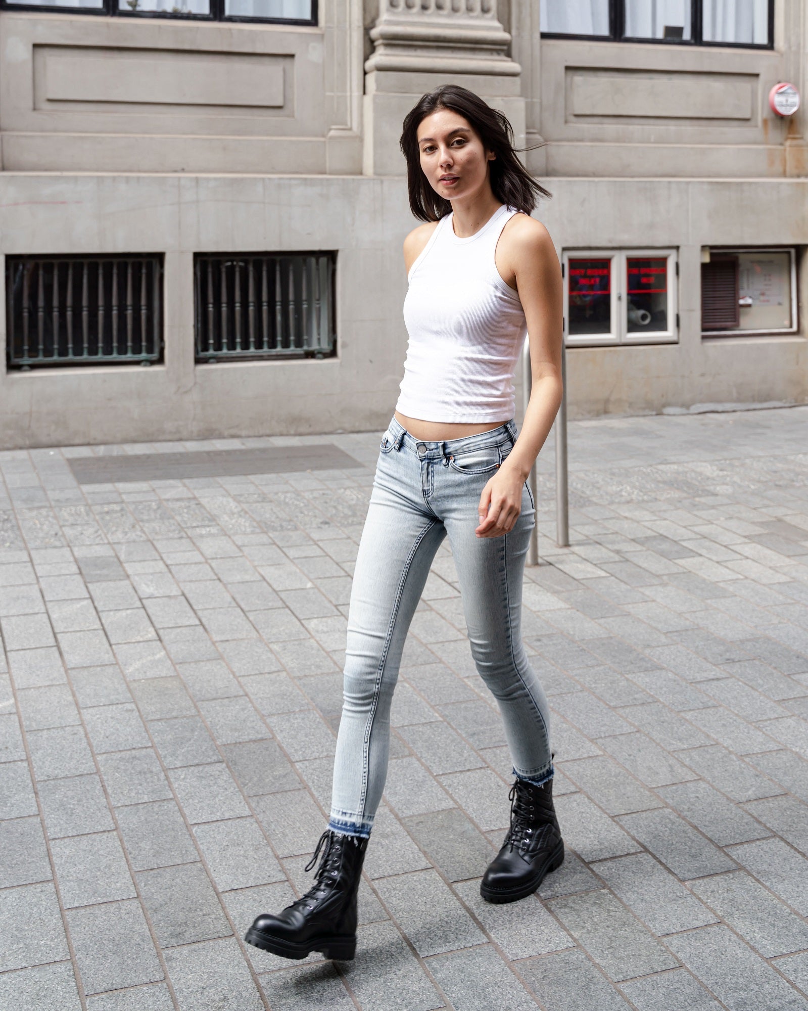 Riley Combat Boot Black Boots by Sole Shoes NZ AB13-36