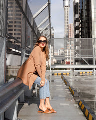 SAMPLE Dawn flat Sandal Tan by Sole Shoes NZ SAMPLE