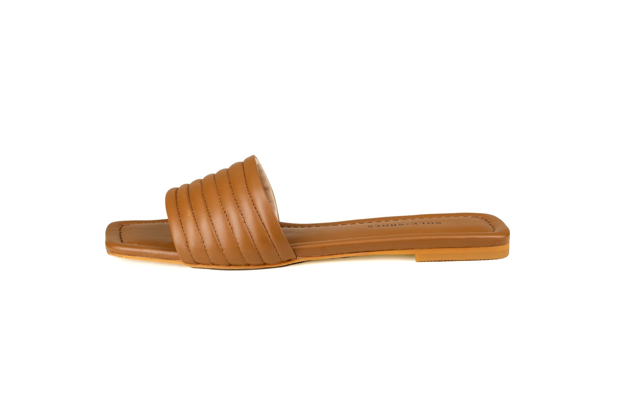 SAMPLE Dawn flat Sandal Tan by Sole Shoes NZ SAMPLE