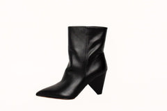 Tony Wedge Heel Boot Black Boots by Sole Shoes NZ AB18-36