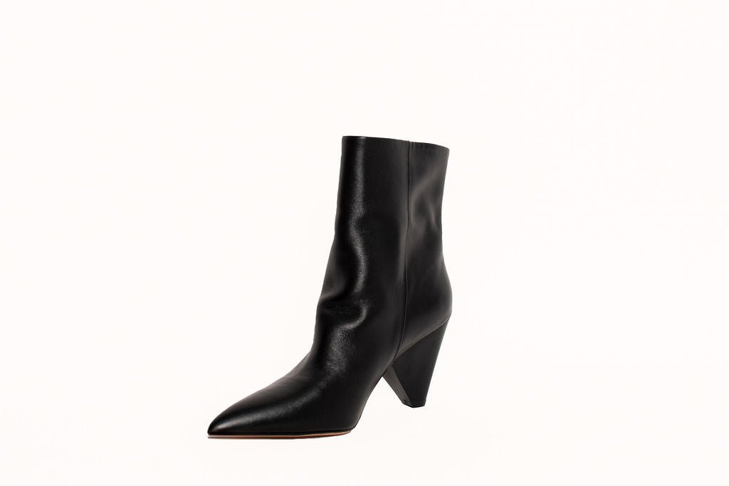 Tony Wedge Heel Boot Black Boots by Sole Shoes NZ AB18-36