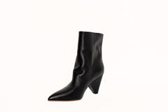 Tony Wedge Heel Boot Black Boots by Sole Shoes NZ AB18-36
