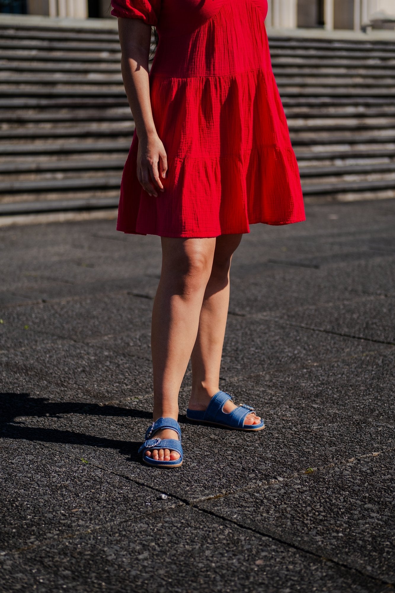 Urban Slides Denim Jeans Flats by Sole Shoes NZ F25DJ-36