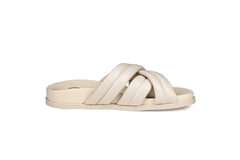 Zen Leather Slides Cream- PREORDER Flats by Sole Shoes NZ F21-36