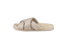 Zen Leather Slides Cream- PREORDER Flats by Sole Shoes NZ F21-36
