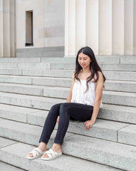 Zen Leather Slides Cream- PREORDER Flats by Sole Shoes NZ F21-36