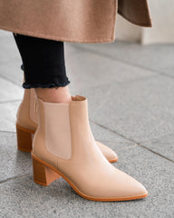 Zoey Ankle Boot Blush Beige Boots by Sole Shoes NZ AB12-36